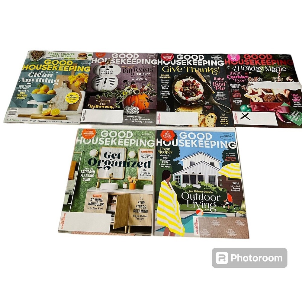 6 Good Housekeeping Magazines 2022-2023 Halloween Thanksgiving Christmas Holiday